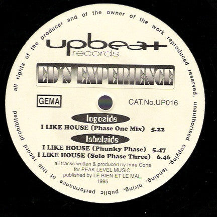 Ed's Experience : I Like House (12")