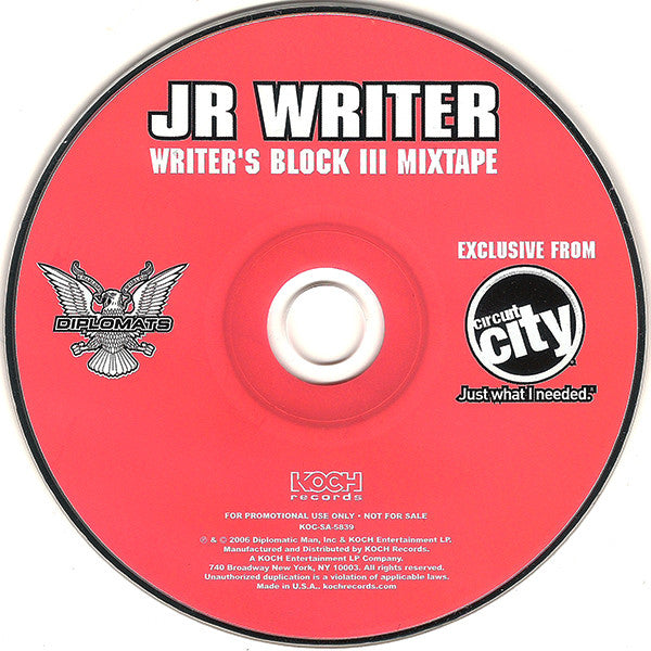 J.R. Writer : Writers Block III Mixtape (CD, Mixtape, Promo, Smplr)