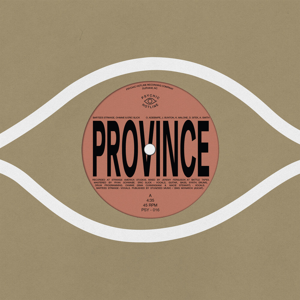 the album cover for Bartees Strange / Eric OhmmeSlick / Anjimile - Province / Ever New