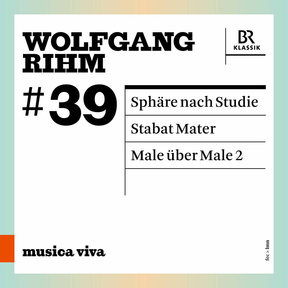 the album cover for Rihm / Gerhaher / Dodds - Sphaere Nach Studie