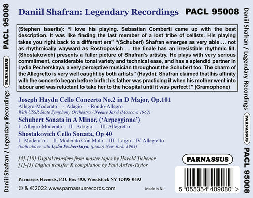 Daniil Shafran - Daniil Shafran: Cello Masterpieces Haydn/Schubert/Shostakovich (CD)