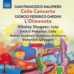 the album cover for Ghedini / Shugaev / Uryupin - Cello Concerto / L'olmeneta