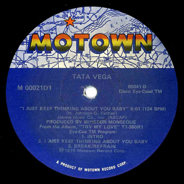 Tata Vega : Get It Up For Love / I Just Keep Thinking About You Baby (12", Single)