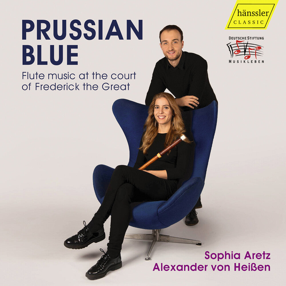 the album cover for Bach, C.P.E. / Aretz / Heissen - Prussian Blue - Flute Music at