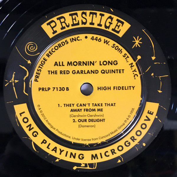 The Red Garland Quintet : All Mornin' Long (LP, Album, Mono, Ltd, Num, RE, 200)