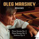 the album cover for Brahms / Marchev - Oleg Marshev Plays Brahms