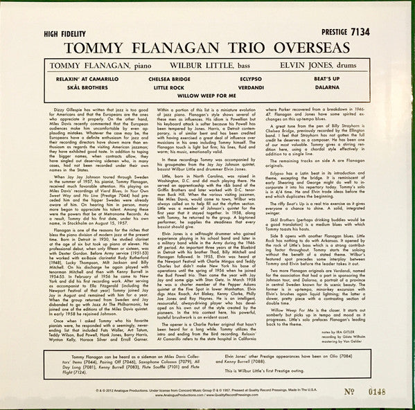 Tommy Flanagan : Overseas (LP, Album, Mono, RE, 200)