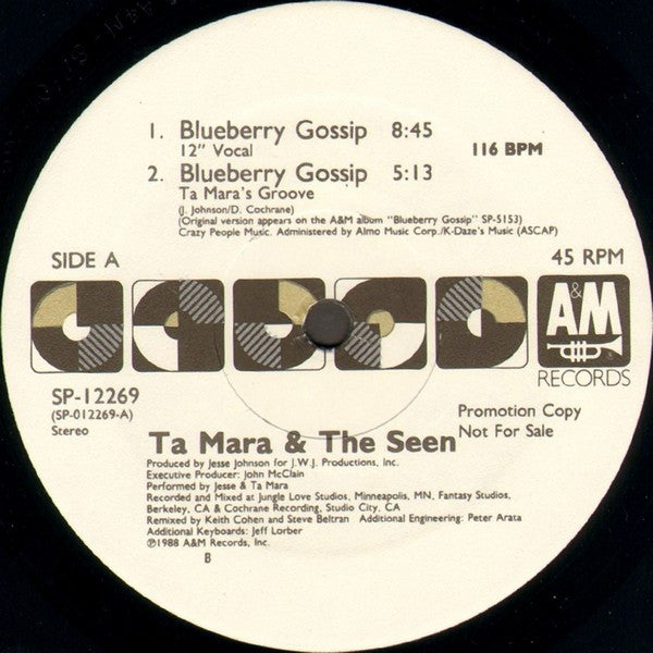 Ta Mara & The Seen : Blueberry Gossip (12", Promo)