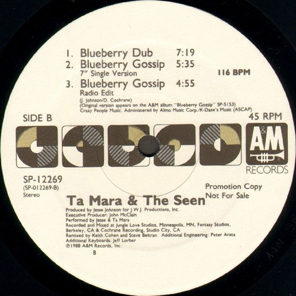 Ta Mara & The Seen : Blueberry Gossip (12", Promo)