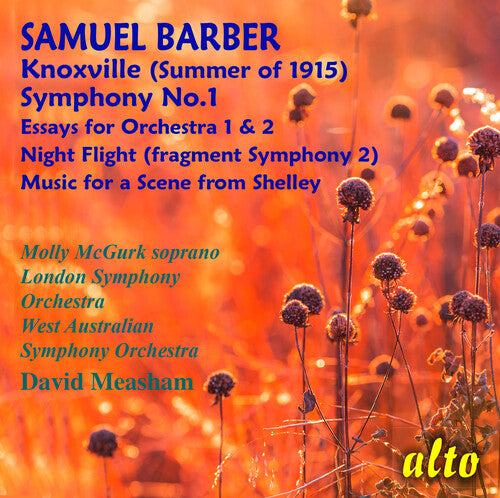 Molly McGurk - Samuel Barber: Sinfonía n.° 1 / Ensayos n.° 1 y n.° 2 / Vuelo nocturno (CD)