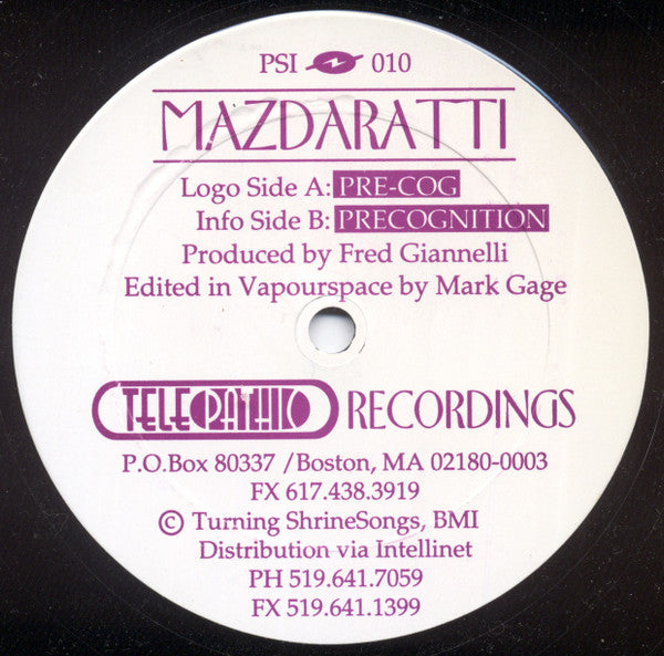 Mazdaratti : Pre-Cog (12")