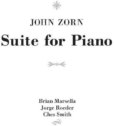 John Zorn - Suite For Piano (CD)