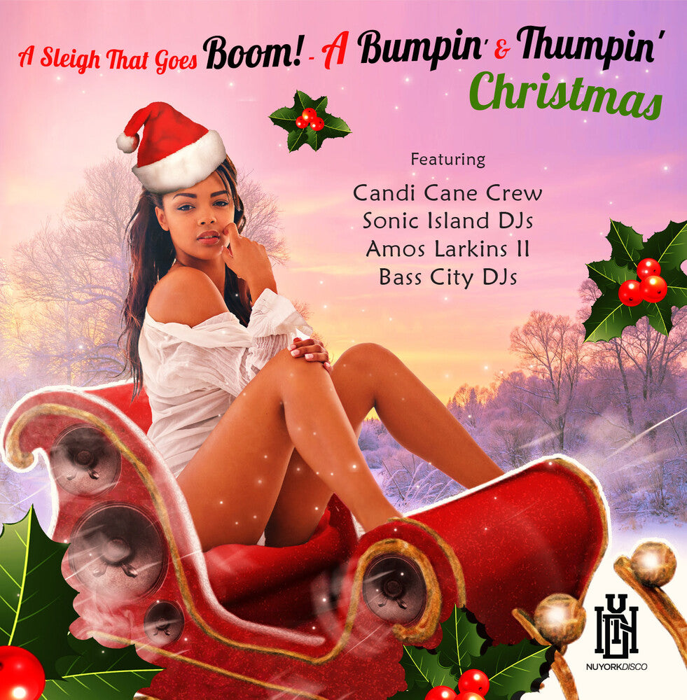 the album cover for Various Artists - Sleigh That Goes Boom! - A Bumpin' & Thumpin' Chri