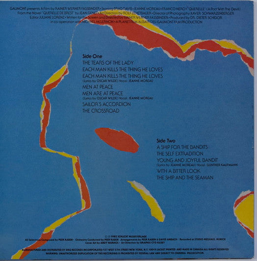 Peer Raben : Querelle - Original Soundtrack Recording (LP, Album)