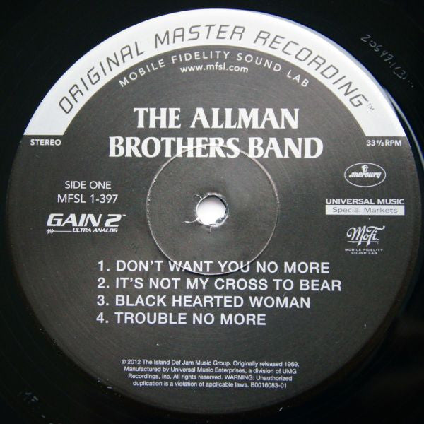 The Allman Brothers Band : The Allman Brothers Band (LP, Album, Ltd, Num, RE, RM, Gat)