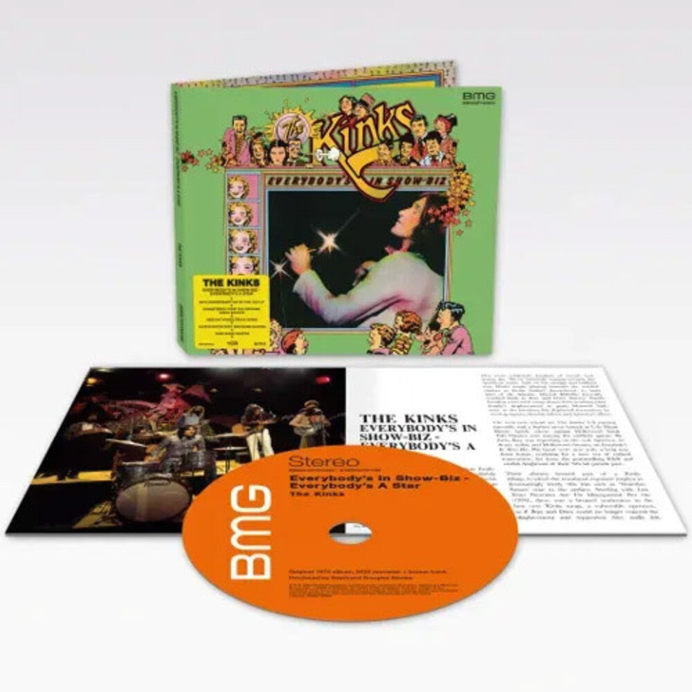 the album cover for The Kinks - Everybody’s In Show-Biz – Everybody’s A Star: 50th Anniversary Edition