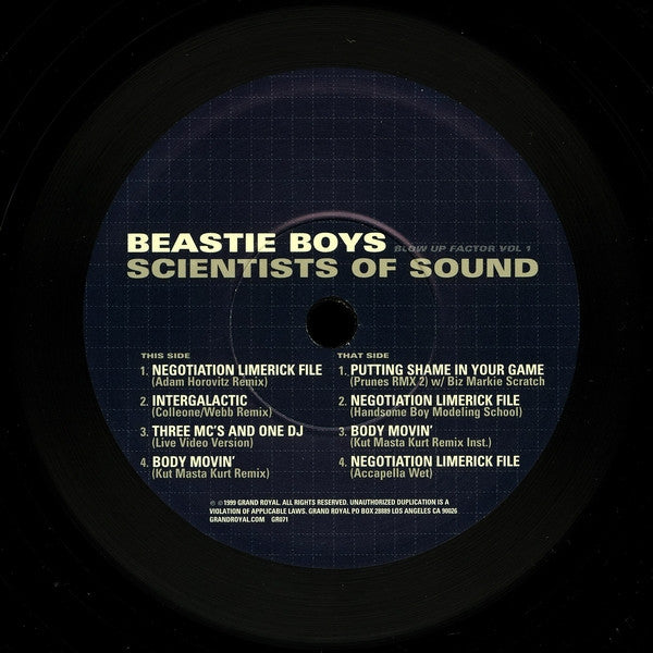 Beastie Boys : Scientists Of Sound (12", EP, Inj)