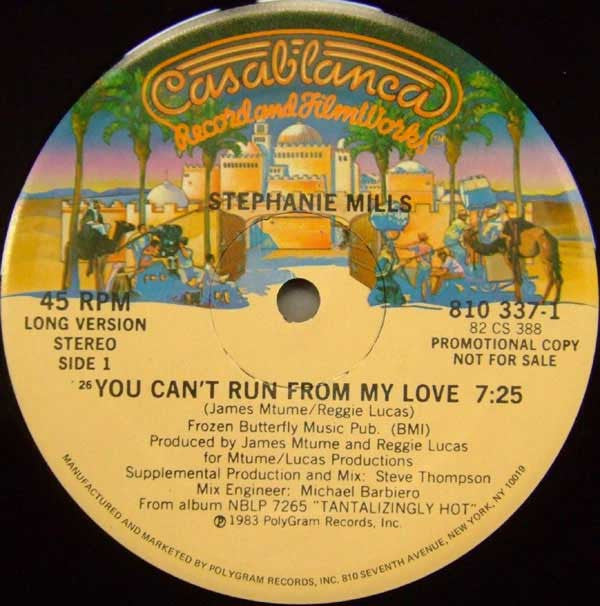 Stephanie Mills : You Can't Run From My Love (12", Single, Promo)