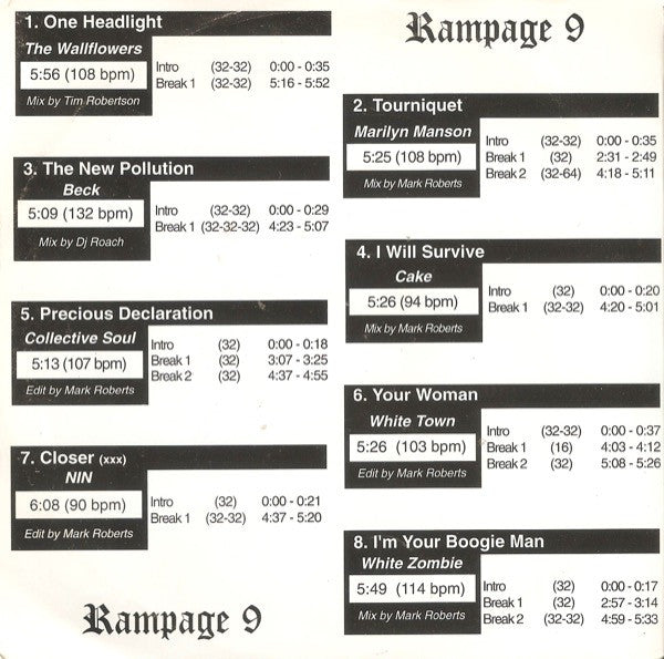 Various : Rampage! 9 (CD, Comp, Promo)