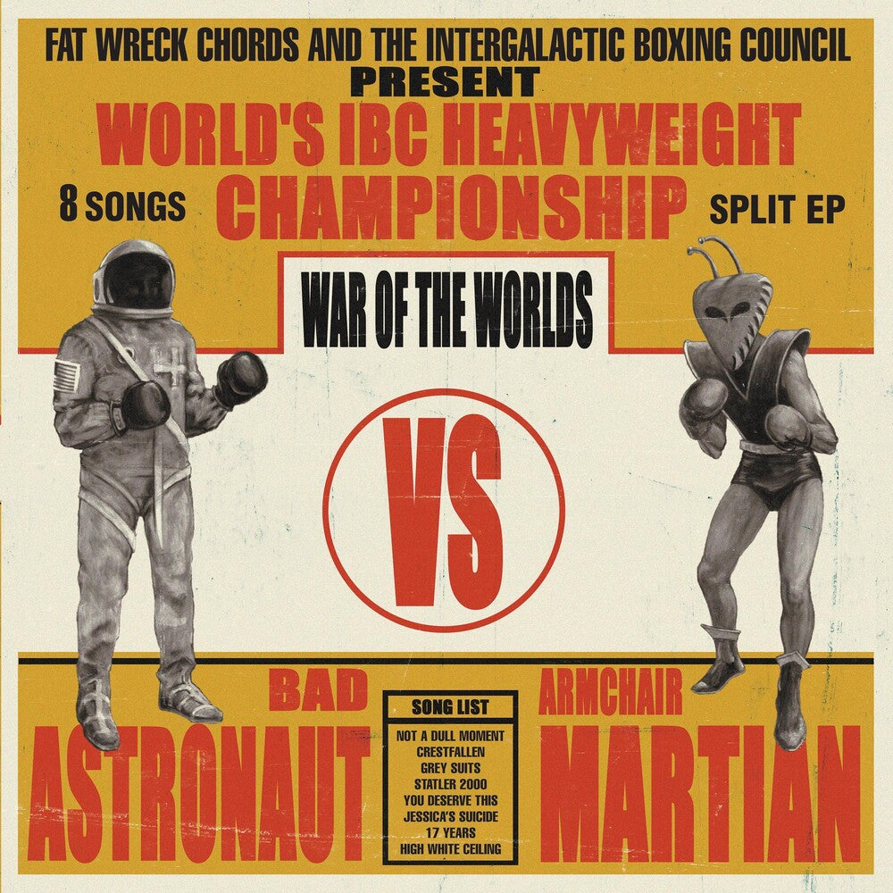 the album cover for Bad Astronaut / Armchair Martian - War Of The Worlds (Uk)