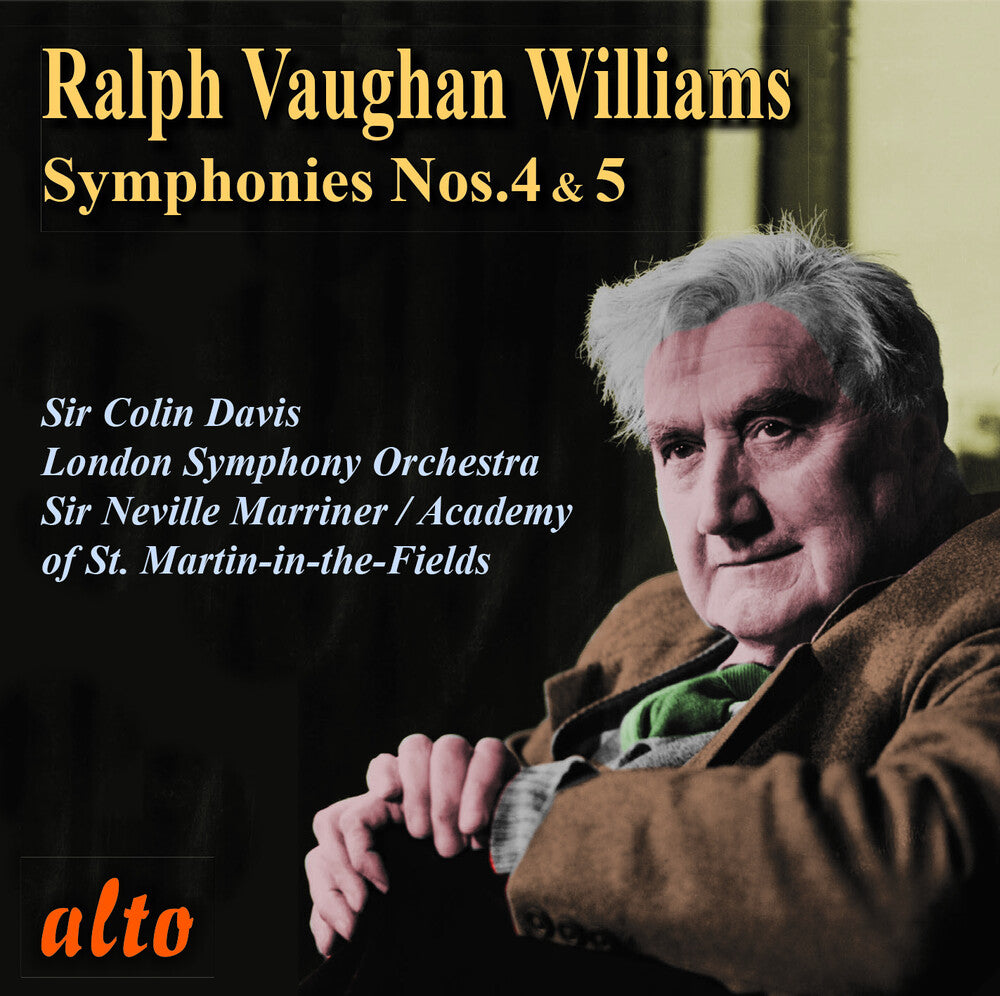 the album cover for Sir DavisColin - Vaughn William: Symphonies Nos .4 & 5