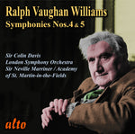the album cover for Sir DavisColin - Vaughn William: Symphonies Nos .4 & 5