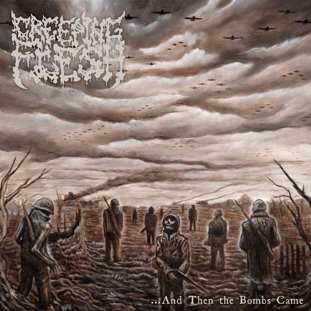 the album cover for Creeping Flesh - And Then The Bombs Came
