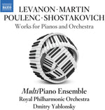 the album cover for Levanon / Martin / Poulenc - Works for Pianos & Orchestra
