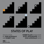 the album cover for Carl / Mcdonald / Woolweaver - States Of Play - Solos & Duos