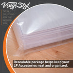 Vinyl Styl® 12 Inch Archival Inner Record Sleeves - HDPE-Lined - 50 Count (White)