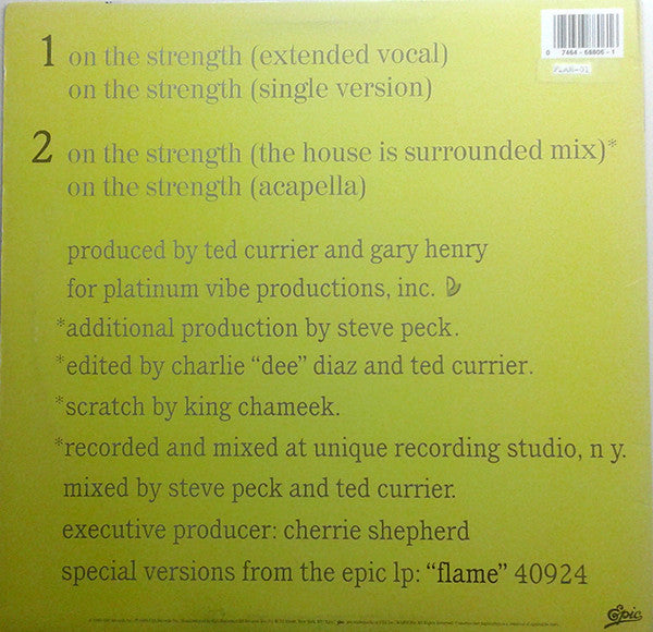 Flame* With Tony Terry : On The Strength (12")