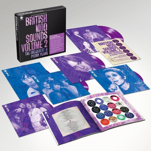Varios Artistas - Eddie Piller Presenta Sonidos Mod Británicos de los 60 Volumen 2: Los Años Freakbeat y Psicosis / Varios - Caja de 6 LP en Vinilo Morado de 140 Gramos (Vinilo)