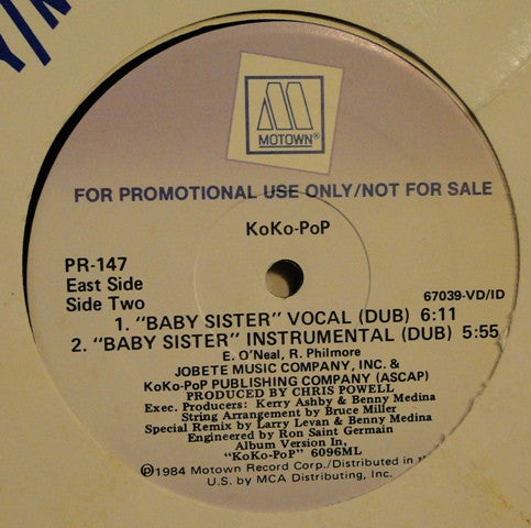 KoKo-PoP : Baby Sister (12", Promo)