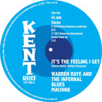 the album cover for Raye, Warren & the Infernal Blues Machine - It's The Feeling I Get / I Can'T Turn You Down