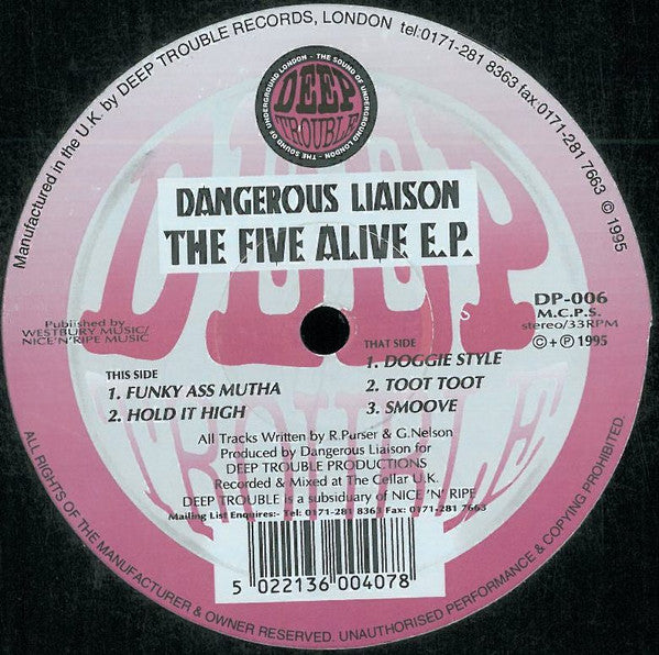 Dangerous Liaison : The Five Alive E.P. (12", EP)
