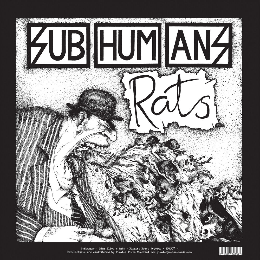 the album cover for Subhumans - Time Flies + Rats