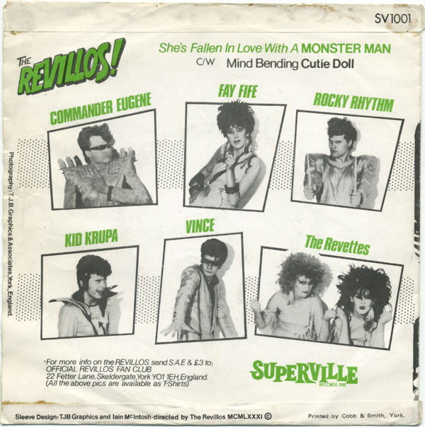 The Revillos : She's Fallen In Love With A Monster Man (7", Single, Sol)