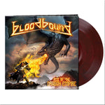 the album cover for Bloodbound - Rise Of The Dragon Empire - Red/Black Marbled