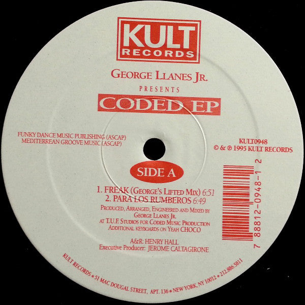 George Llanes, Jr. : Coded EP (12", EP)