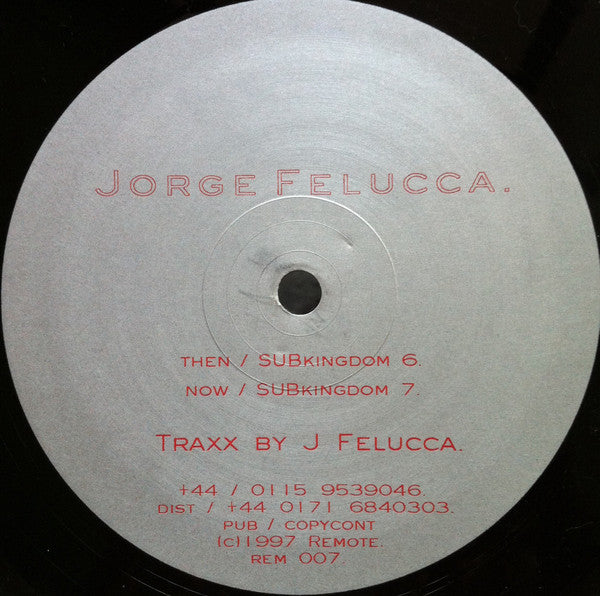 Jorge Felucca : SUBkingdom (2x12")