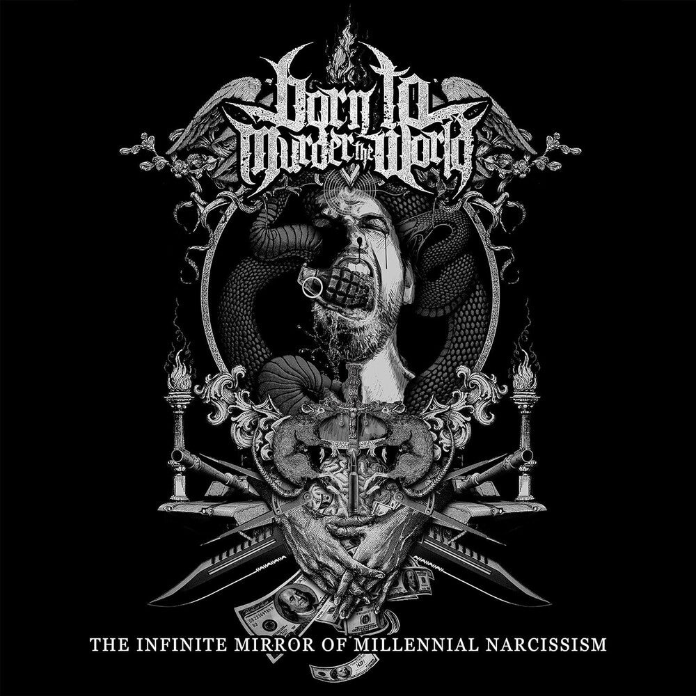 the album cover for Born To Murder The World - Infinite Mirror Of Millennial Narcissism