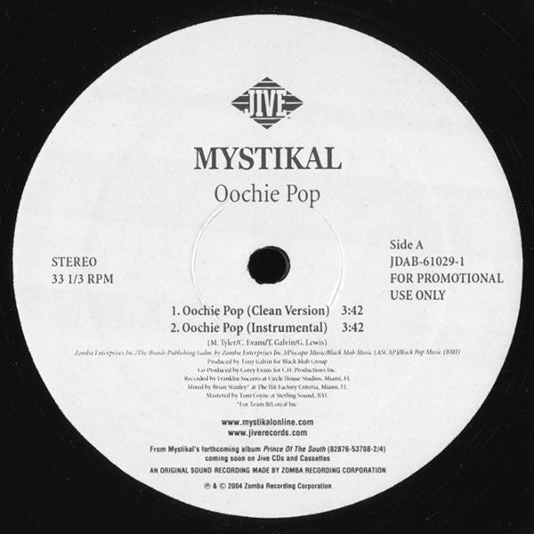 Mystikal : Oochie Pop (12", Promo)