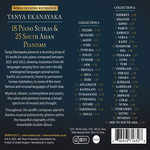 Tanya Ekanayaka - 18 Sutras para piano y 25 pianismos del sur de Asia (CD)