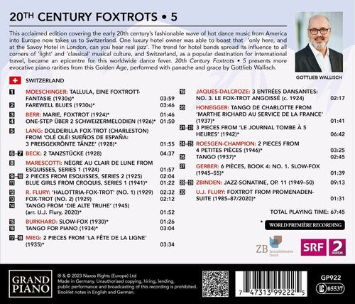 Gottlieb Wallisch - 20th Century Foxtrots, Vol. 5 - Suiza (CD)