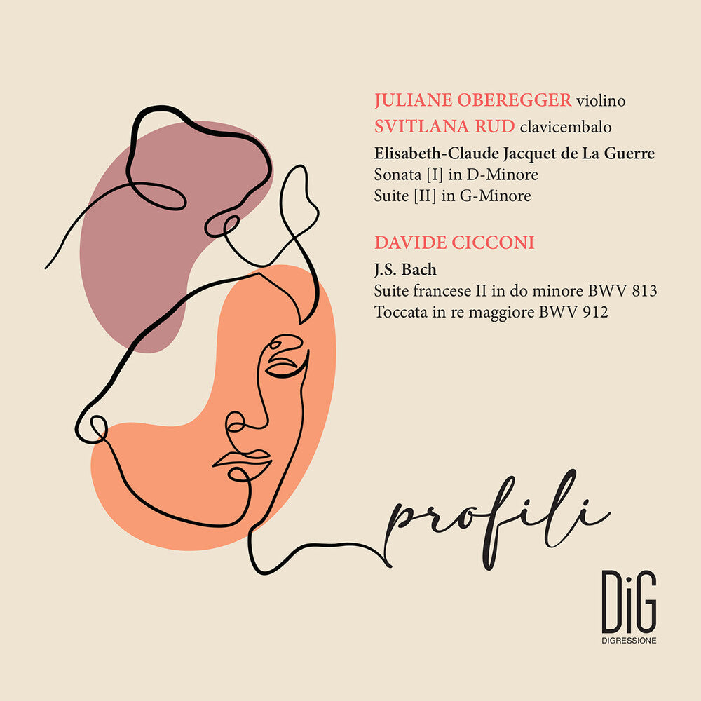 the album cover for J Bach .S. / Guerre / Oberegger - Profili