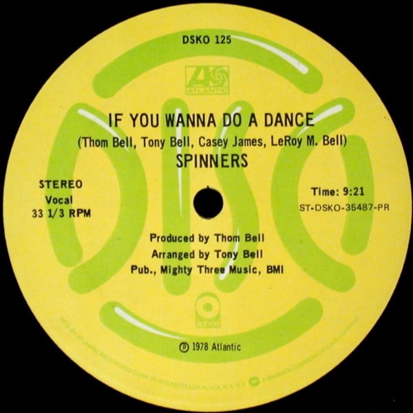 Spinners : If You Wanna Do A Dance (12", Promo)