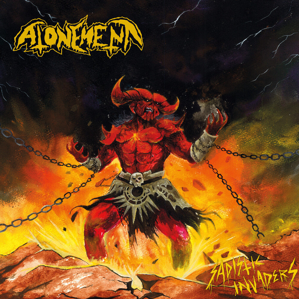 the album cover for Atonement - Sadistic Invaders