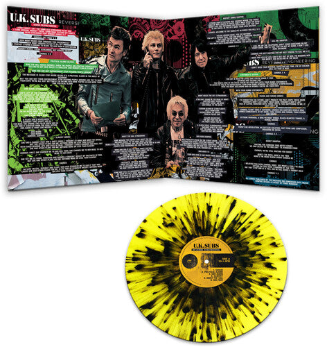 UK Subs - リバースエンジニアリング - イエロー/ブラック スプラッター (ビニール)