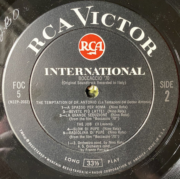 Nino Rota & Armando Trovajoli* : Boccaccio '70 (Original Soundtrack) (LP, Album, Mono)