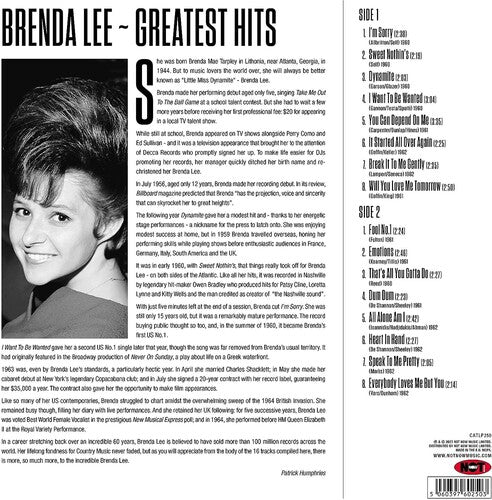 Brenda Lee - Grandes éxitos de Brenda Lee - Vinilo de 180 gramos